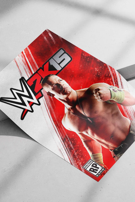 The Rock (Dwayne Johnson) from WWE 2K15 Main Subject: The Rock (Dwayne Johnson) from WWE 2K15 Matte poster print — Hollywood