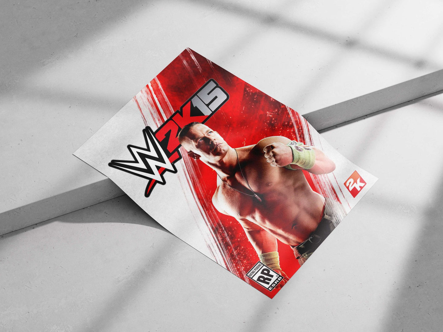 The Rock (Dwayne Johnson) from WWE 2K15 Main Subject: The Rock (Dwayne Johnson) from WWE 2K15 Matte poster print — Hollywood