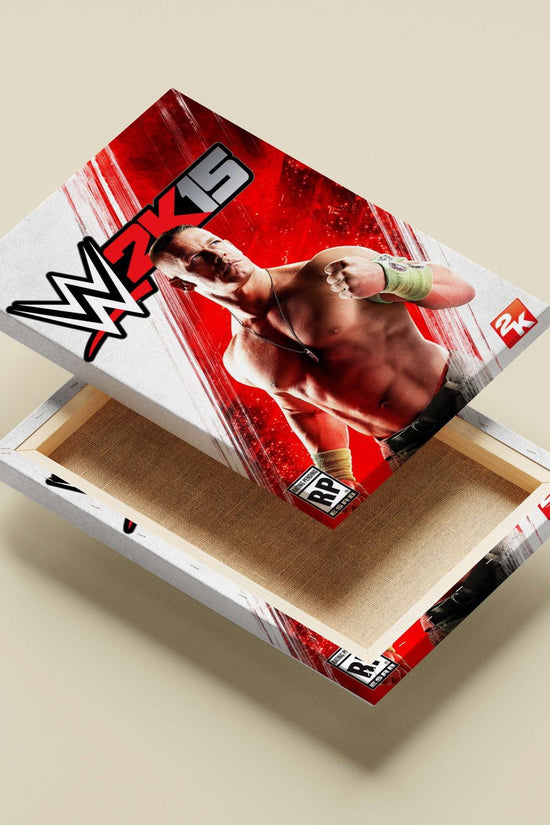 The Rock (Dwayne Johnson) from WWE 2K15 Main Subject: The Rock (Dwayne Johnson) from WWE 2K15 Canvas wall art — Hollywood