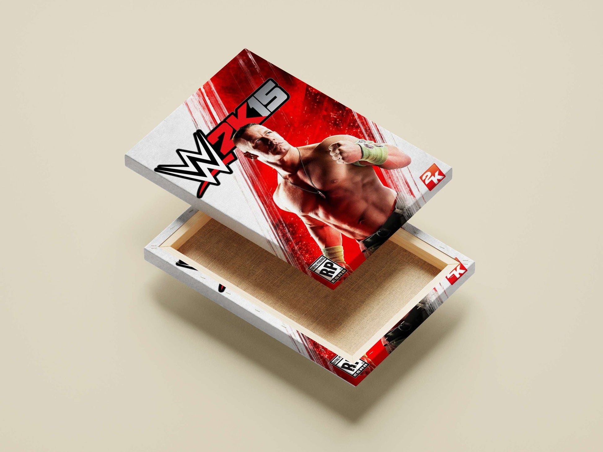 The Rock (Dwayne Johnson) from WWE 2K15 Main Subject: The Rock (Dwayne Johnson) from WWE 2K15 Canvas wall art — Hollywood