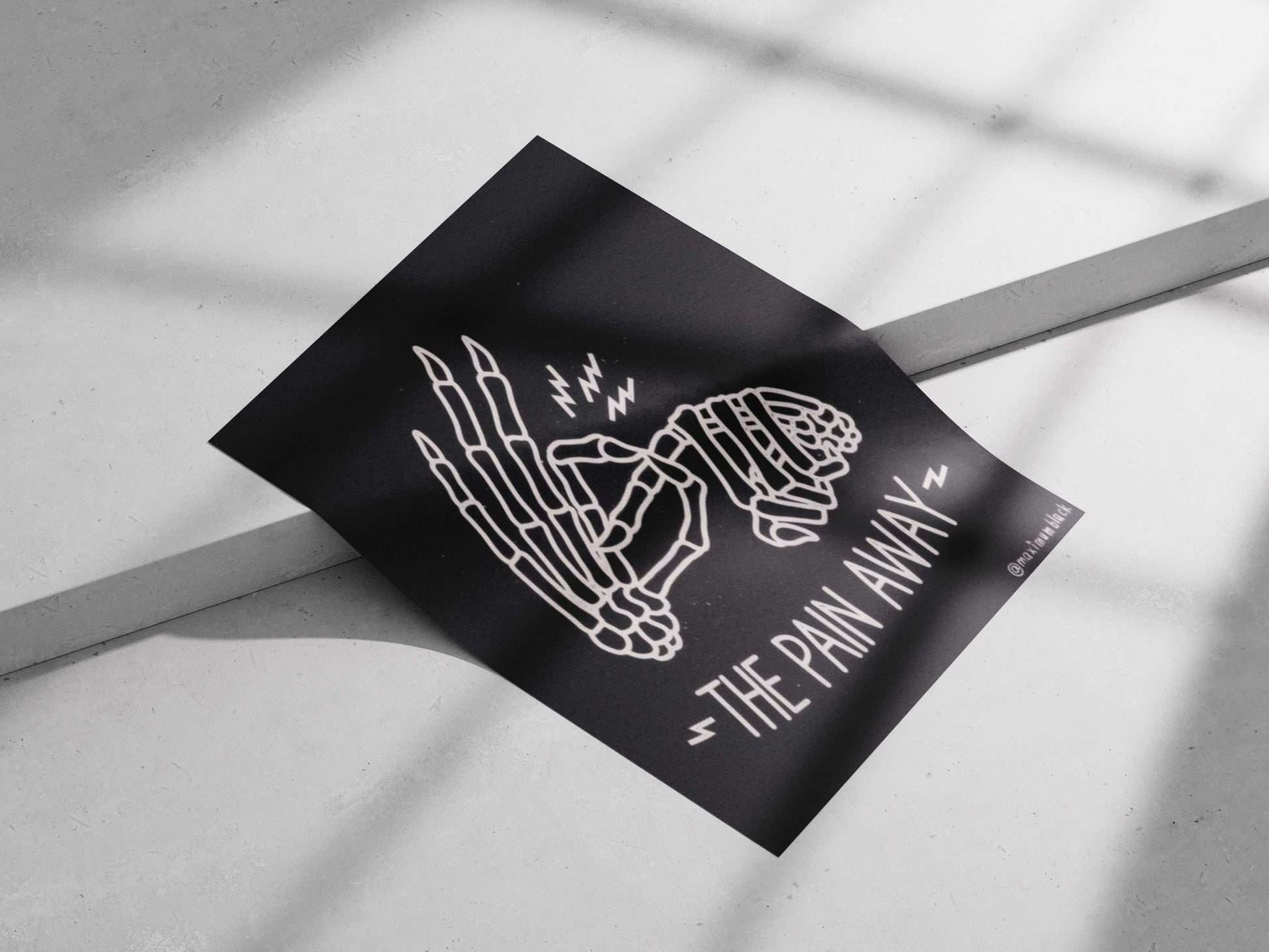 Skeleton Hand Main Subject: Skeleton Hand Matte poster print — Art wall art India | PosterBoizz