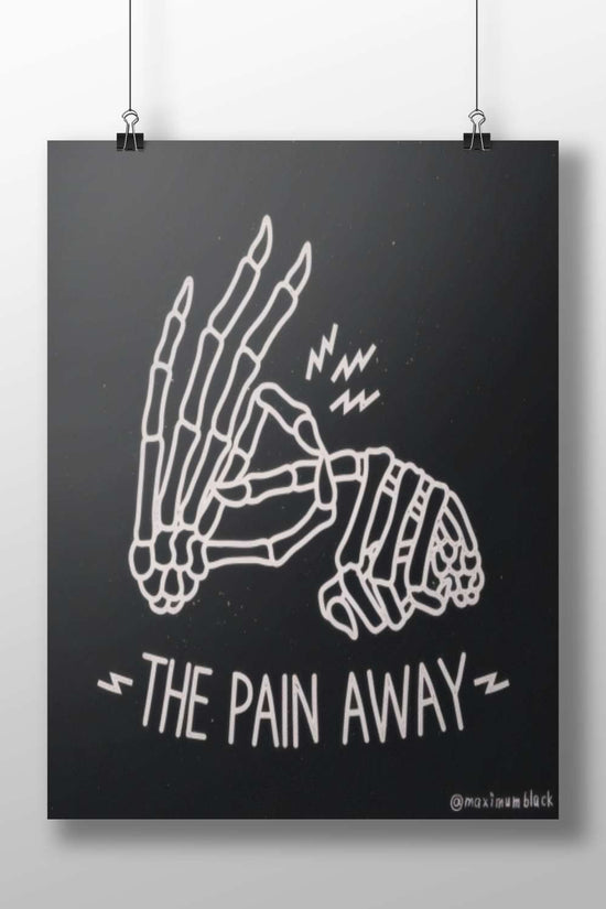Skeleton Hand Main Subject: Skeleton Hand Matte BoizzBoard rigid print — Art wall art India | PosterBoizz