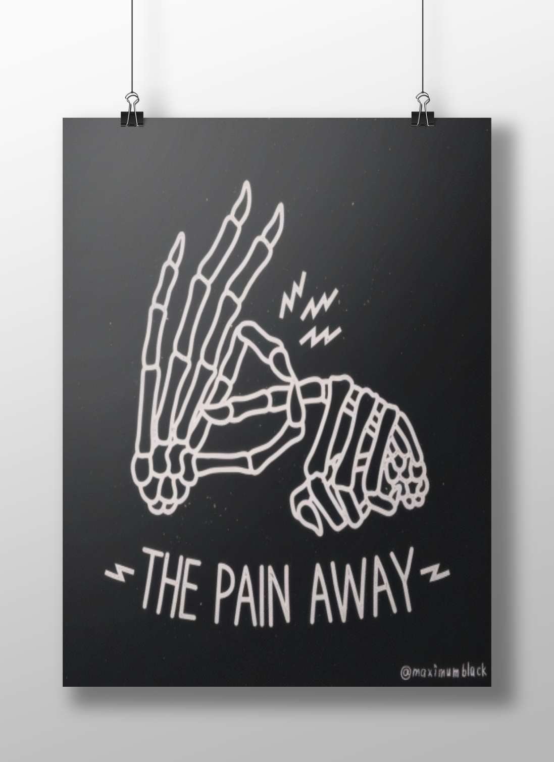 Skeleton Hand Main Subject: Skeleton Hand Matte BoizzBoard rigid print — Art wall art India | PosterBoizz