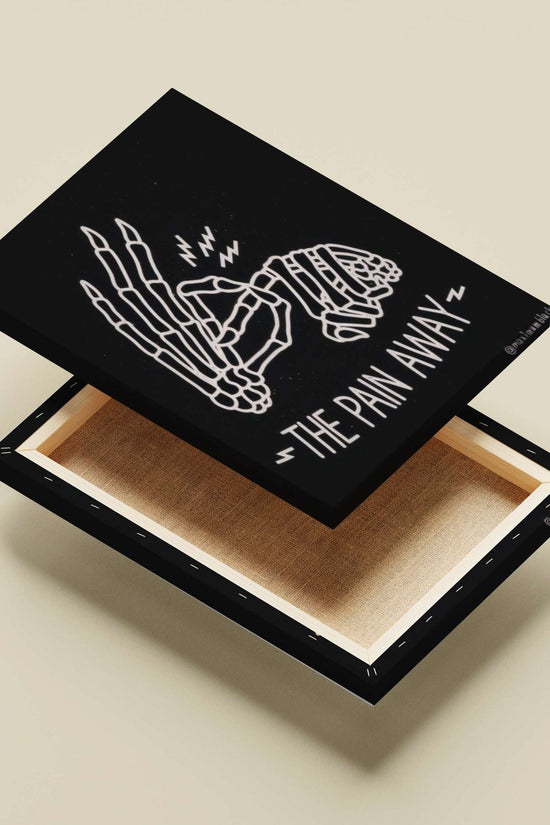 Skeleton Hand Main Subject: Skeleton Hand Canvas wall art — Art wall art India | PosterBoizz