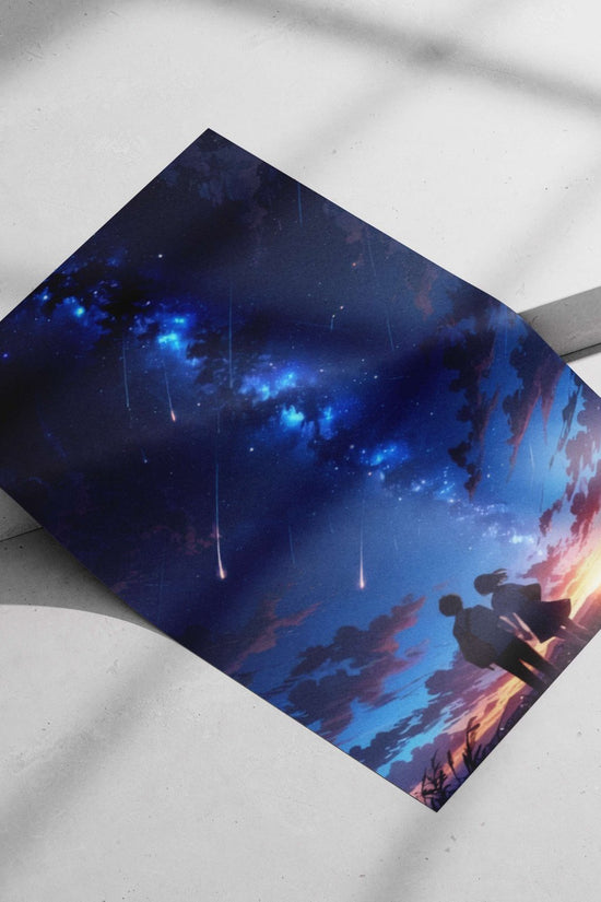 Anonymous Silhouettes Anime Original Modern Digital Matte poster print — Anime wall art India | PosterBoizz