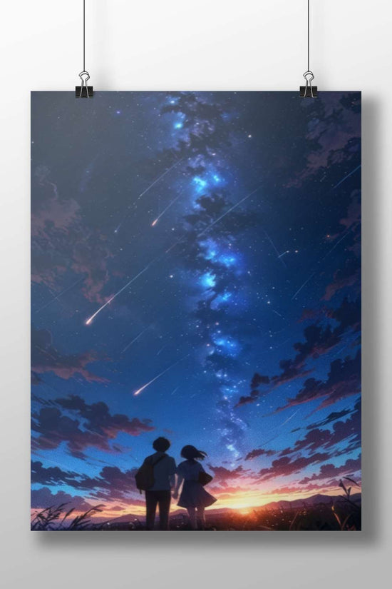 Anonymous Silhouettes Anime Original Modern Digital Matte BoizzBoard rigid print — Anime wall art India | PosterBoizz