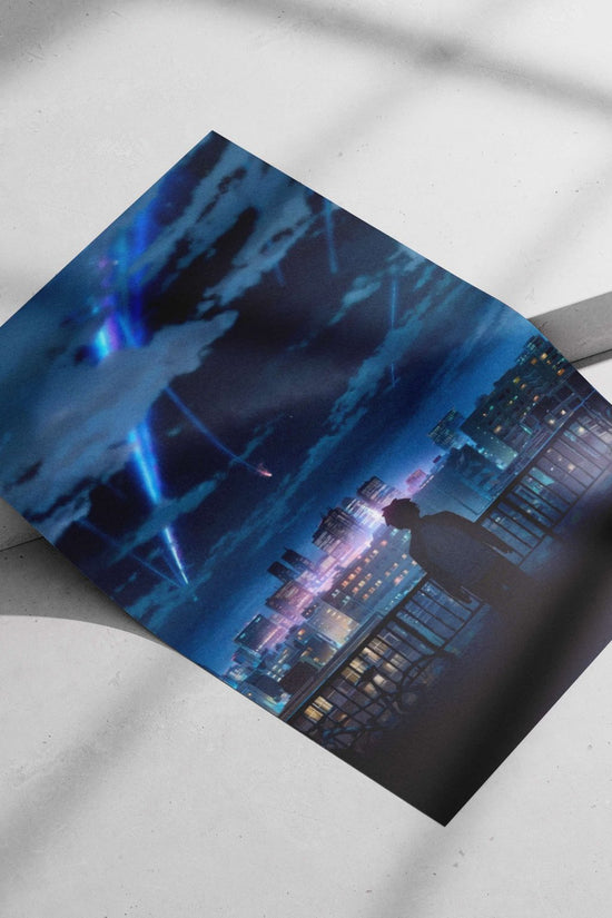 The anime film "Your Name" (Kimi no Na wa) Main Subject: The anime film "Your Name" (Kimi no Na wa) Matte poster print —