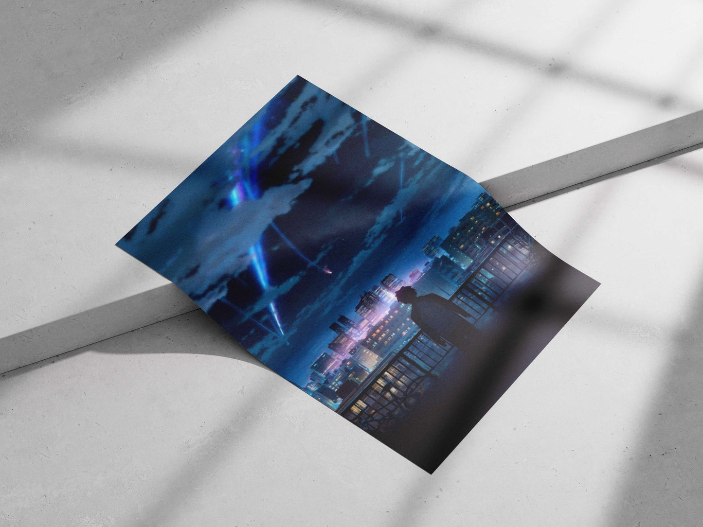The anime film "Your Name" (Kimi no Na wa) Main Subject: The anime film "Your Name" (Kimi no Na wa) Matte poster print —