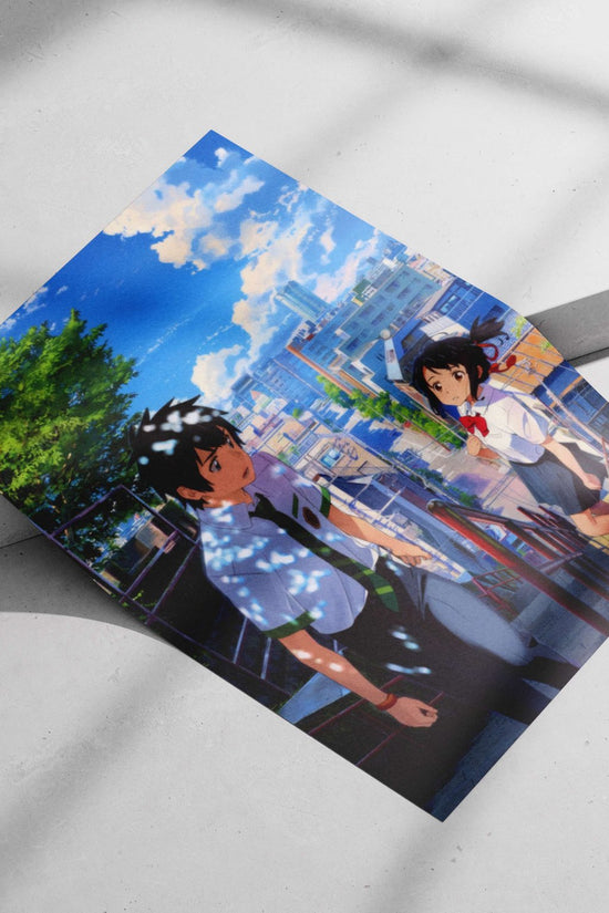 The anime franchise "Your Name" (Kimi no Na wa) Main Subject: The anime franchise "Your Name" (Kimi no Na wa) Matte poster