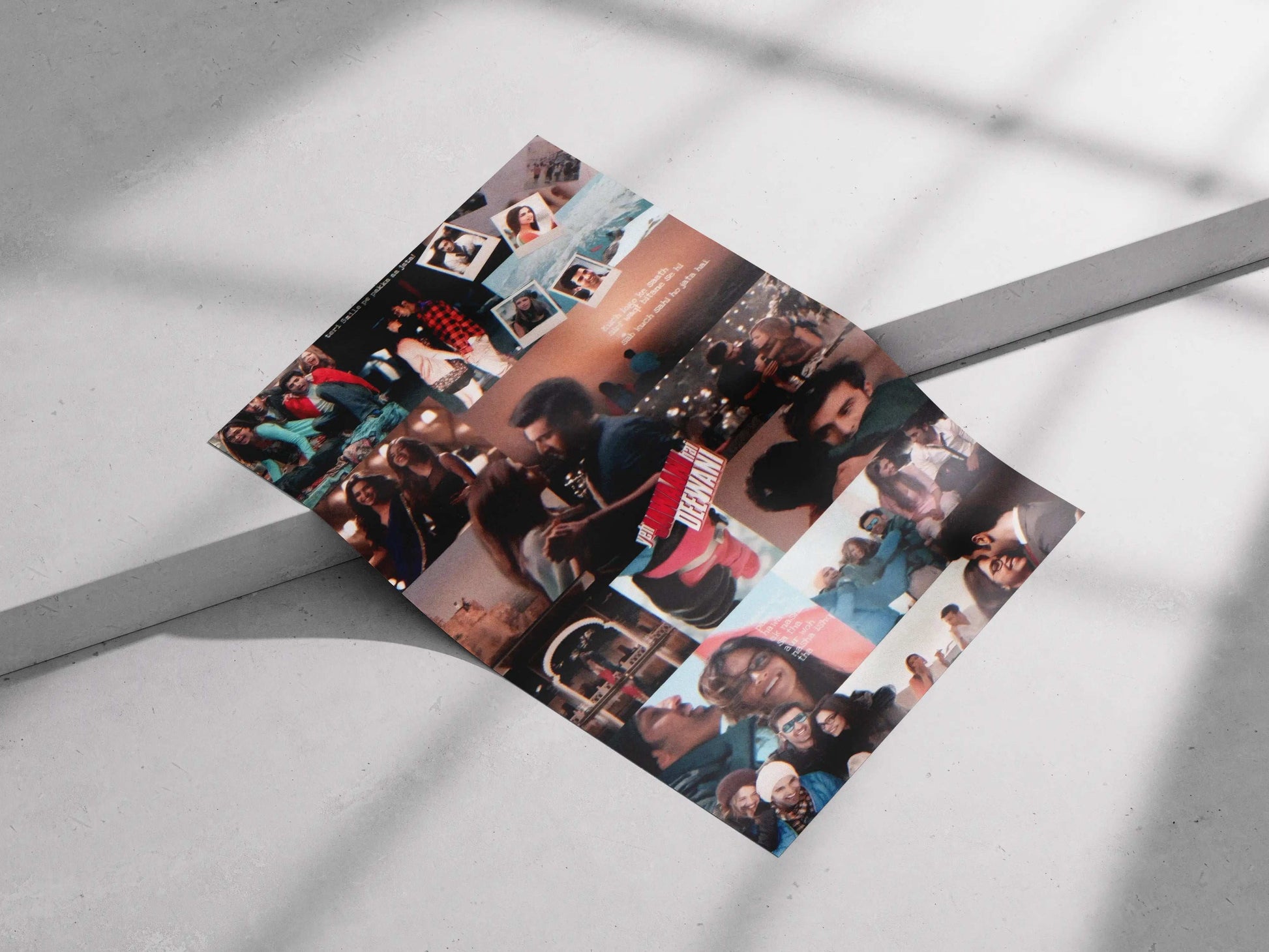 Yeh Jawaani Hai Deewani Collage Poster – Bollywood Friendship & Love Aesthetic | Ranbir Kapoor, Deepika Padukone Film Art