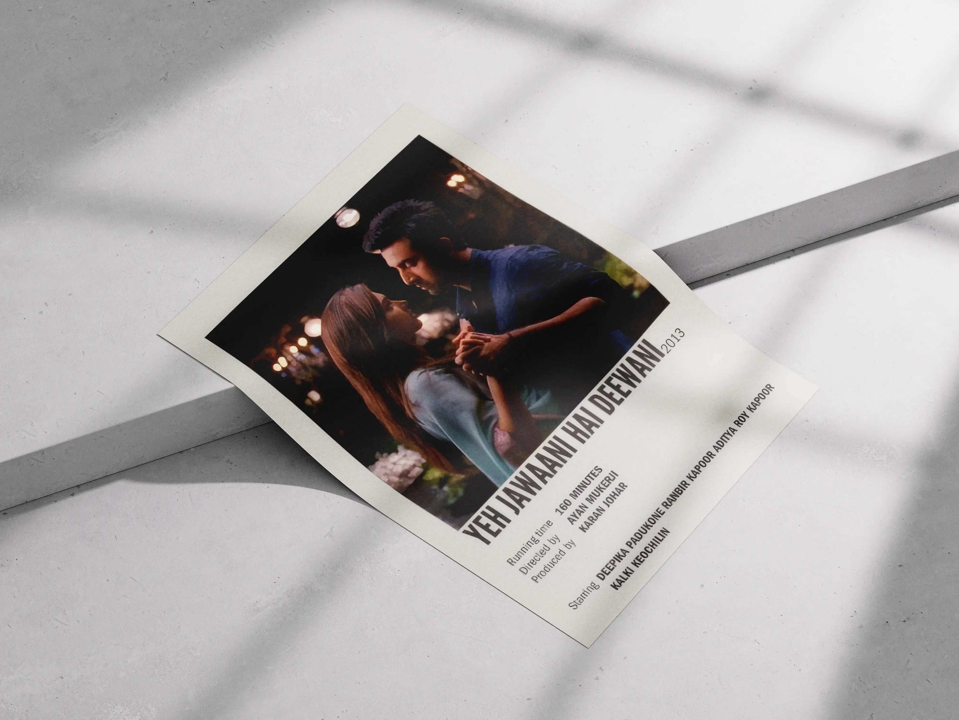 Yeh Jawaani Hai Deewani Movie Poster – 2013 IMDb Style Romantic Bollywood Print | Ranbir Kapoor & Deepika Padukone
