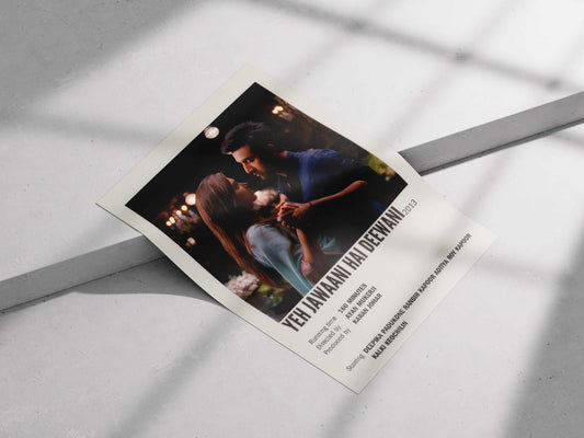 Yeh Jawaani Hai Deewani Movie Poster – 2013 IMDb Style Romantic Bollywood Print | Ranbir Kapoor & Deepika Padukone
