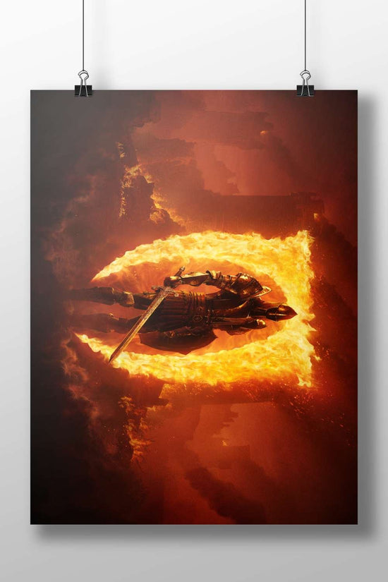 A knight from The Witcher franchise Main Subject: A knight from The Witcher franchise Matte BoizzBoard rigid print — Gaming