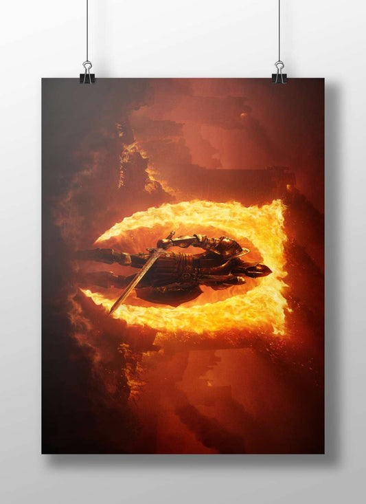 A knight from The Witcher franchise Main Subject: A knight from The Witcher franchise Matte BoizzBoard rigid print — Gaming