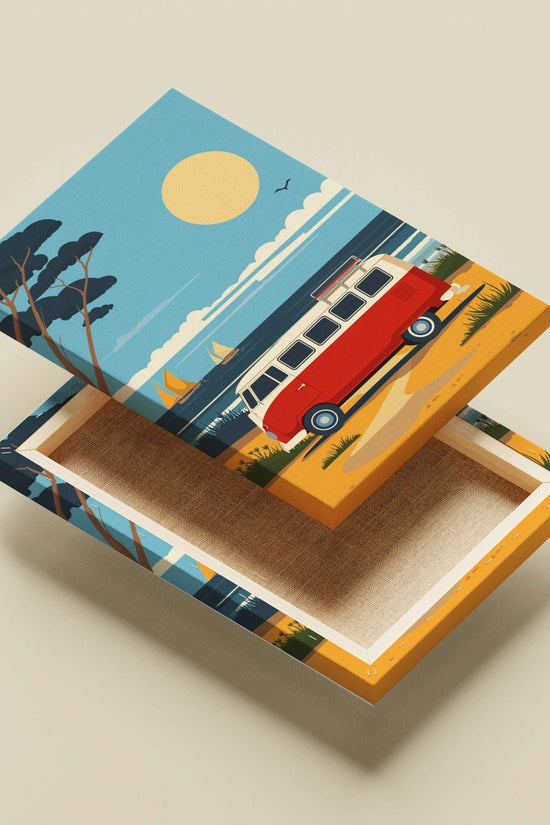 Volkswagen Type 2 van Main Subject: Volkswagen Type 2 van Canvas wall art — Cars wall art India | PosterBoizz