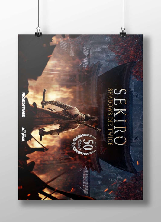 Sekiro: Shadows Die Twice Main Subject: Sekiro: Shadows Die Twice Matte BoizzBoard rigid print — Gaming wall art India |