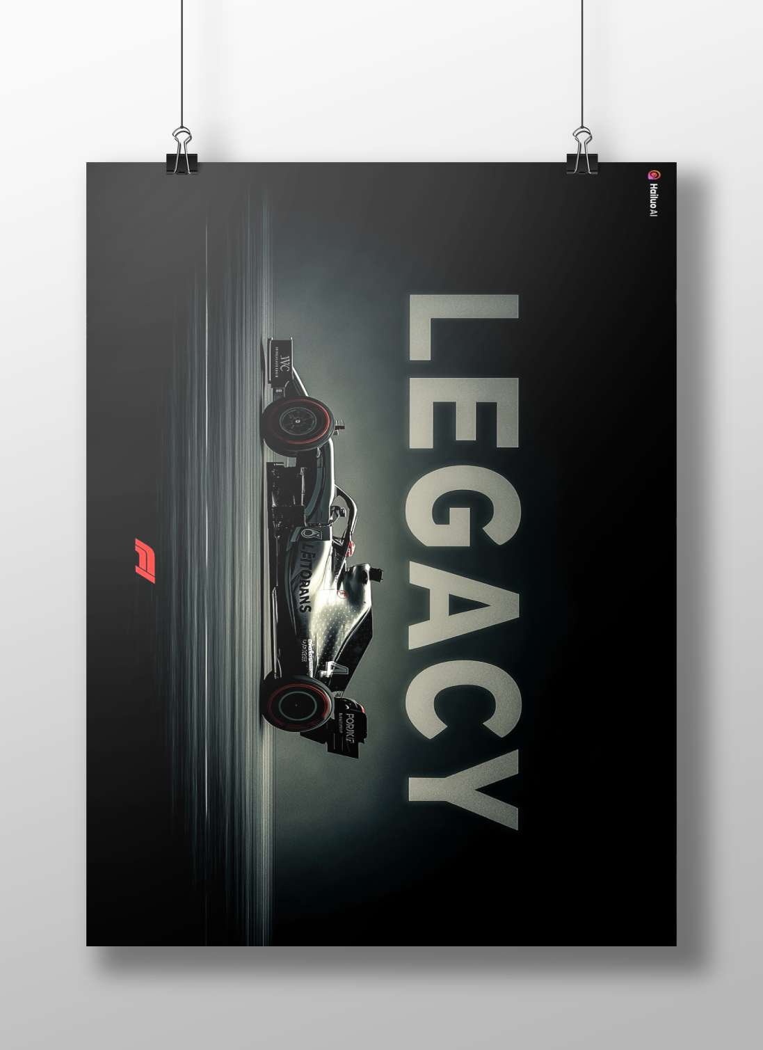 Formula 1 Racing Car Main Subject: Formula 1 Racing Car Matte BoizzBoard rigid print — Cars wall art India | PosterBoizz