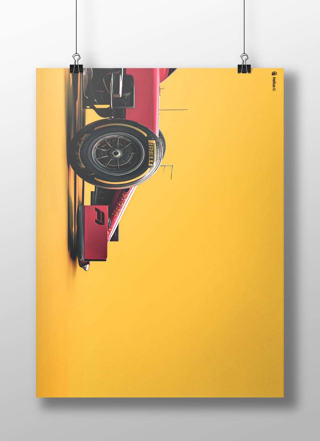 Scuderia Ferrari Formula 1 racing car Main Subject: Scuderia Ferrari Formula 1 racing car Matte BoizzBoard rigid print —