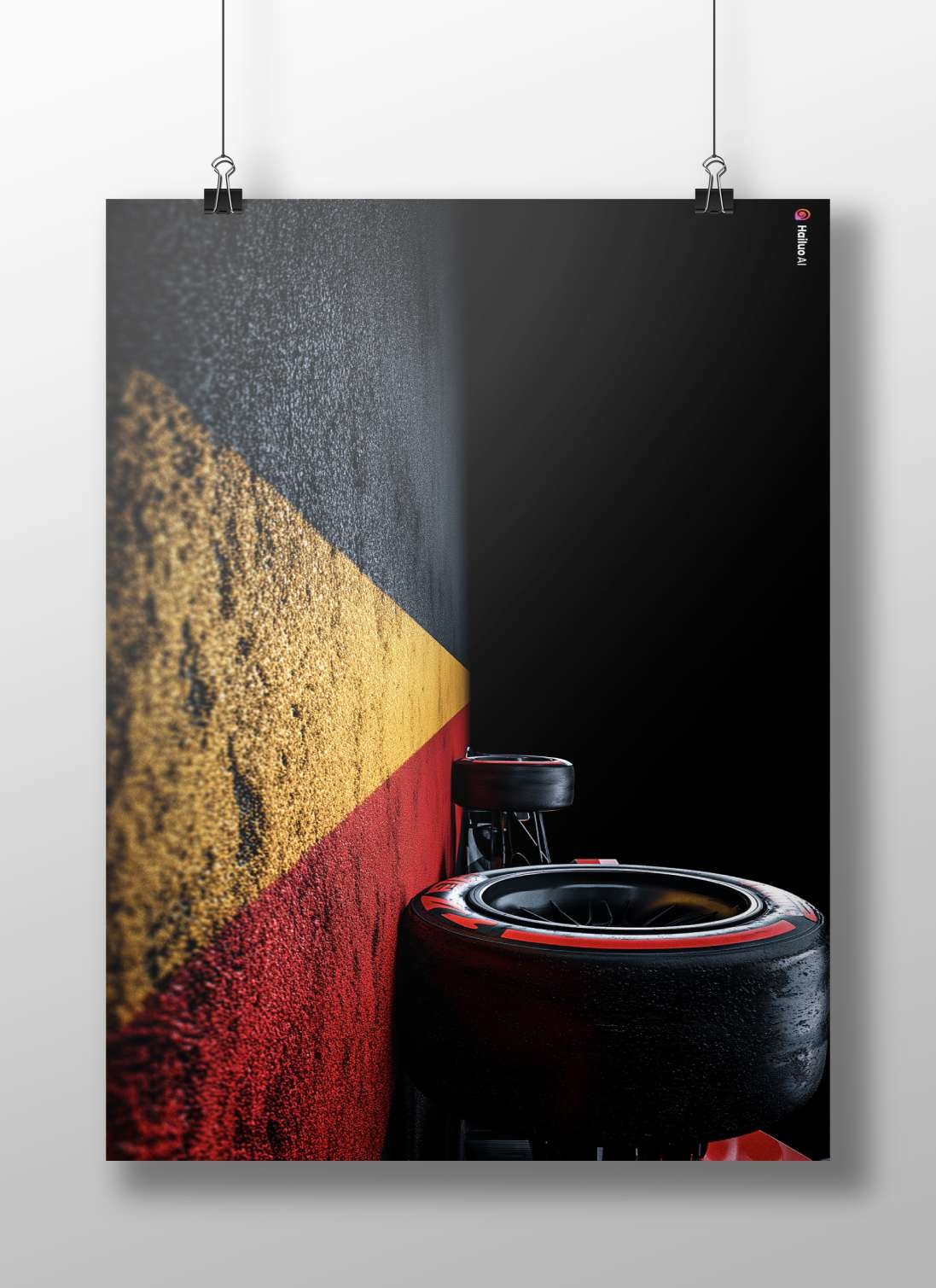 Pirelli Formula 1 racing tire Main Subject: Pirelli Formula 1 racing tire Matte BoizzBoard rigid print — Cars wall art India