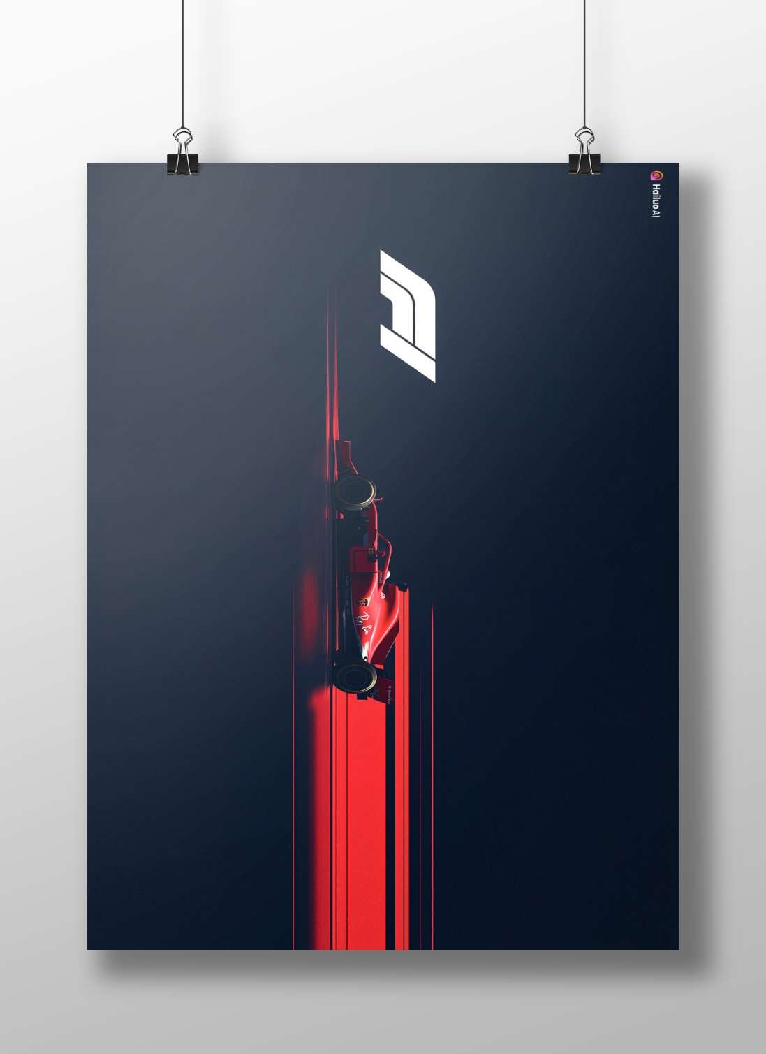 Ferrari Formula 1 racing car Main Subject: Ferrari Formula 1 racing car Matte BoizzBoard rigid print — Cars wall art India |