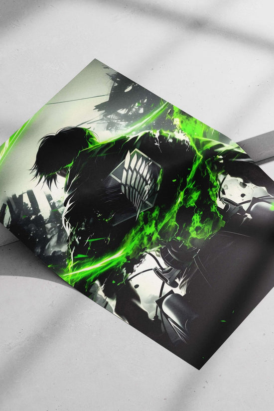 Eren Yeager from Attack on Titan Main Subject: Eren Yeager from Attack on Titan Matte poster print — Anime wall art India |