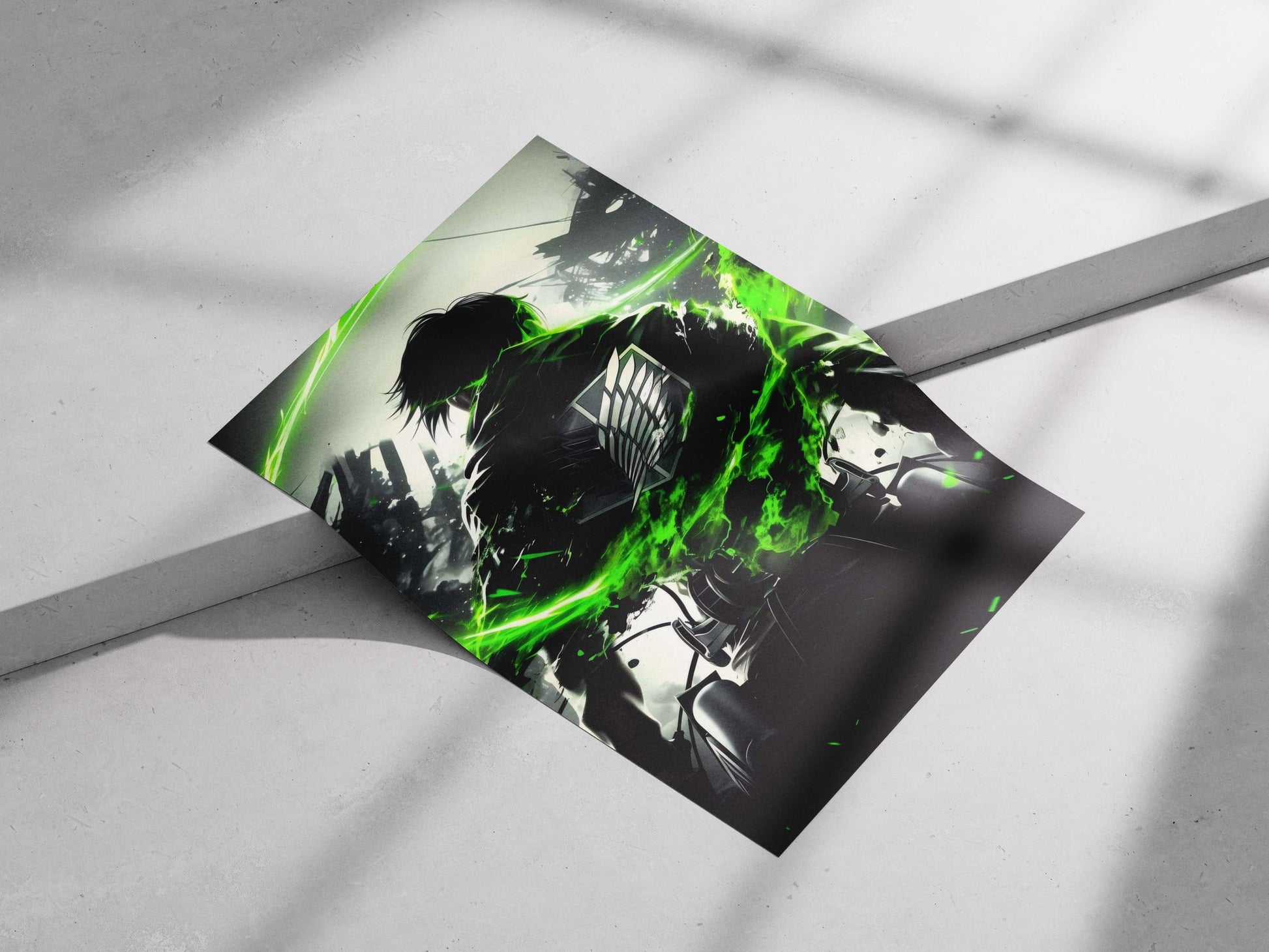 Eren Yeager from Attack on Titan Main Subject: Eren Yeager from Attack on Titan Matte poster print — Anime wall art India |