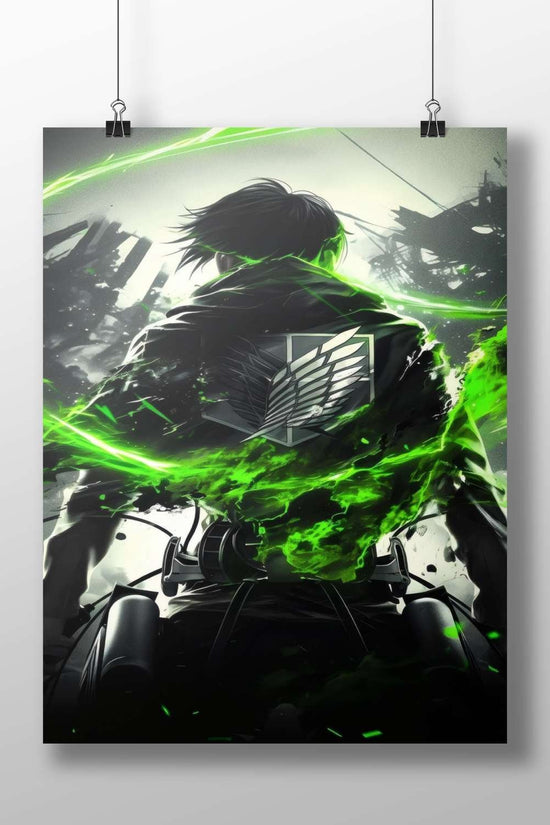Eren Yeager from Attack on Titan Main Subject: Eren Yeager from Attack on Titan Matte BoizzBoard rigid print — Anime wall