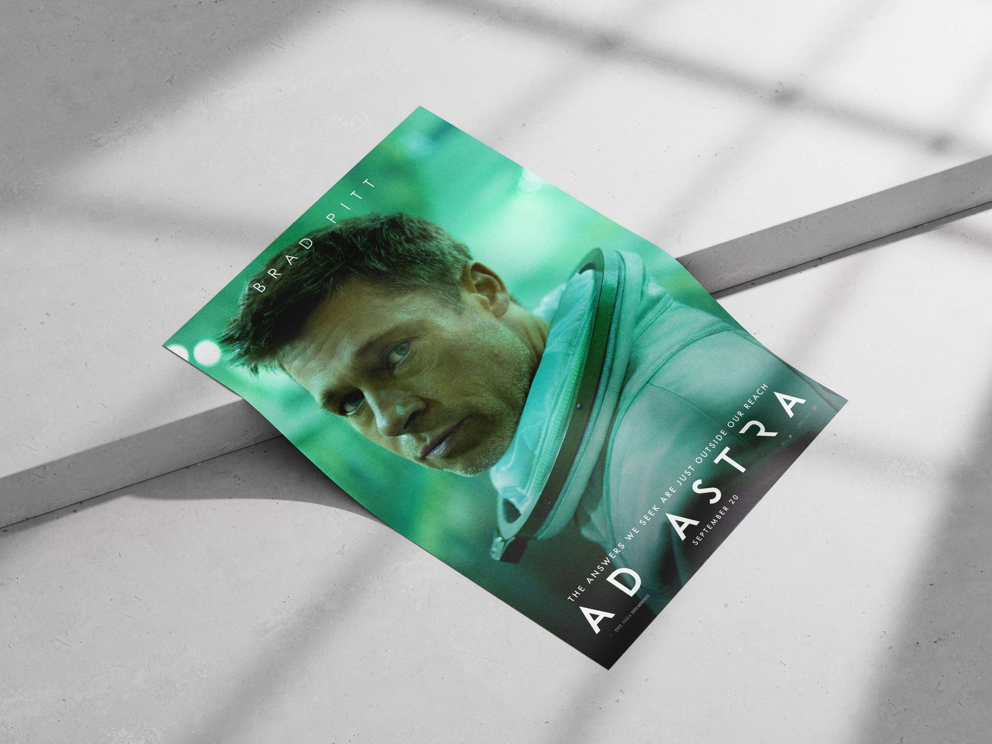 Brad Pitt as the lead in Ad Astra (movie) Brad Pitt - Ad Astra Poster