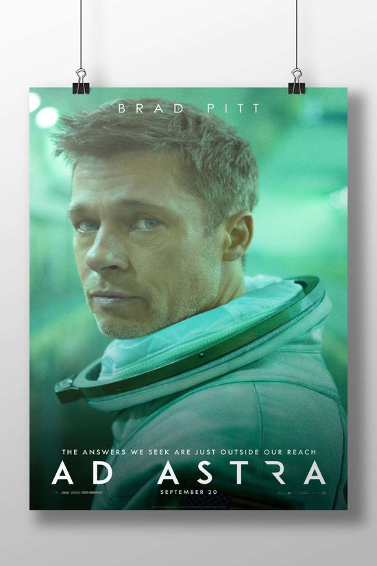 Brad Pitt as the lead in Ad Astra (movie) Brad Pitt - Ad Astra Poster