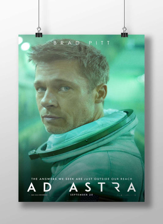 Brad Pitt as the lead in Ad Astra (movie) Brad Pitt - Ad Astra Poster