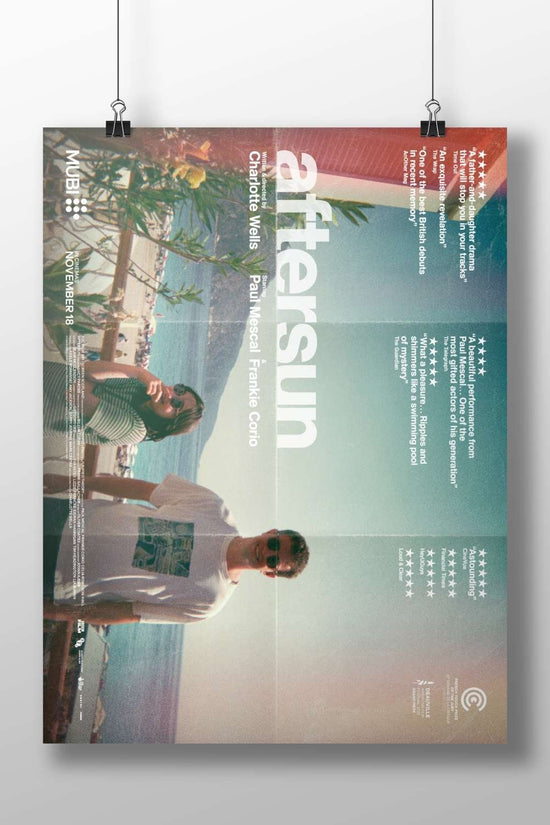 Aftersun (the film written & directed by Charlotte Wells, starring Paul Mescal and Frankie Corio)