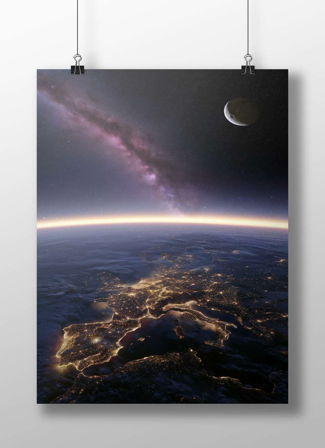 Earth Main Subject: Earth Matte BoizzBoard rigid print — Art wall art India | PosterBoizz