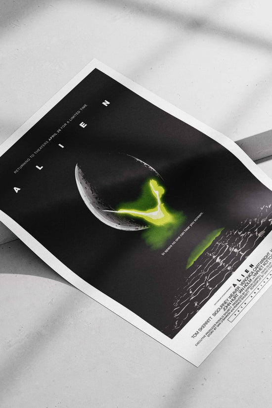 The film "Alien" (part of the Alien franchise) with real actors Tom Skerritt, Sigourney Weaver,