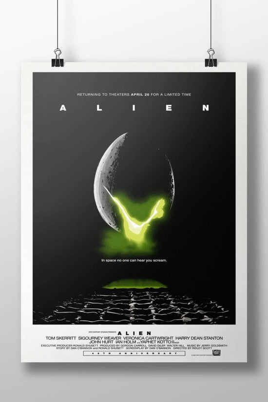 The film "Alien" (part of the Alien franchise) with real actors Tom Skerritt, Sigourney Weaver,
