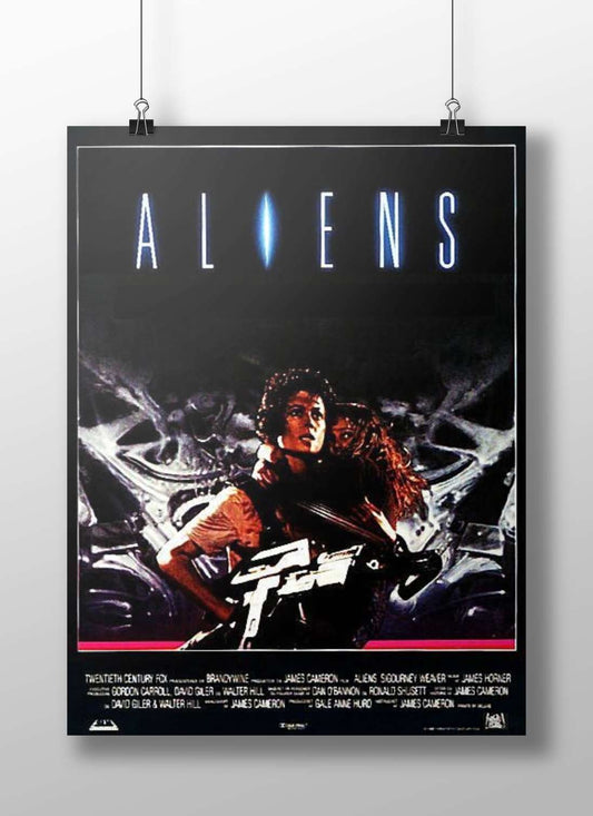 Aliens (1986) film (part of the Alien franchise) Aliens - Horror Icon Poster