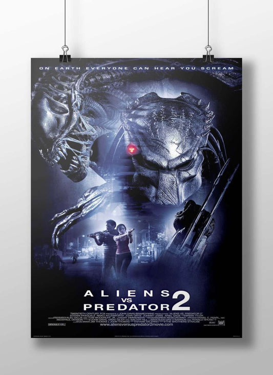Aliens vs. Predator 2 (movie franchise) Aliens Vs. Predator 2 - Retro Noir Poster