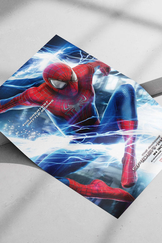 Peter Parker as Spider-Man from The Amazing Spider-Man franchise (confirmed by Tesseract text "THEAMAZINGSPIDERMAN.NET"). Peter