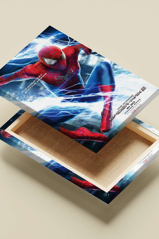 Peter Parker as Spider-Man from The Amazing Spider-Man franchise (confirmed by Tesseract text "THEAMAZINGSPIDERMAN.NET"). Peter