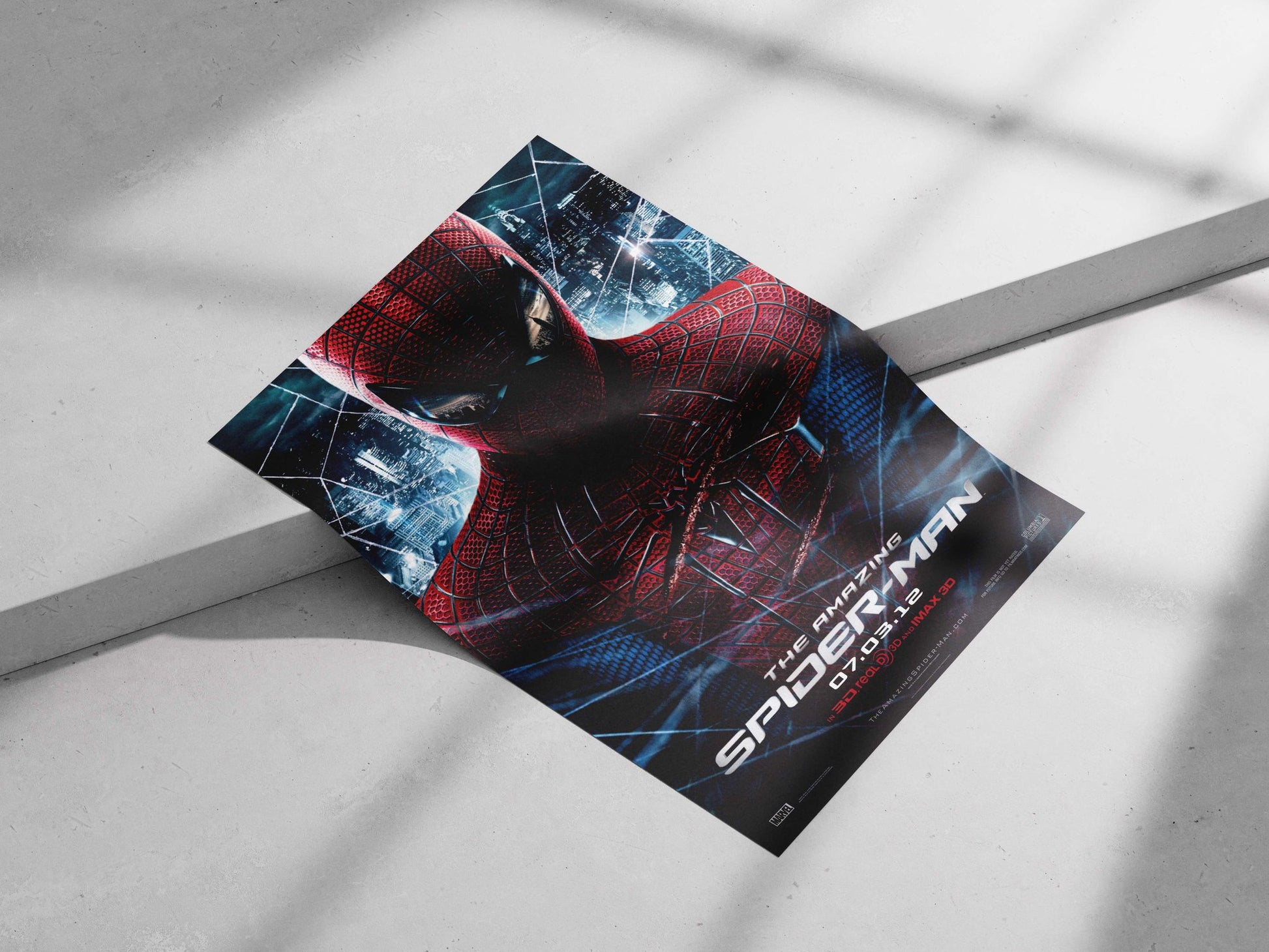 Spider-Man (the superhero character from Marvel's *The Amazing Spider-Man* film, 2012, confirmed by the Tesseract
