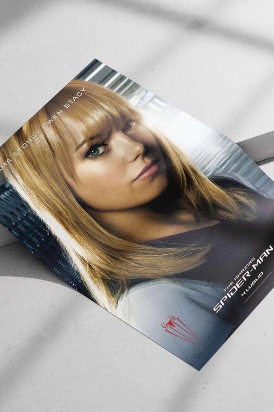 Gwen Stacy (portrayed by Emma Stone) from The Amazing Spider-Man franchise. Gwen Stacy - Iconic