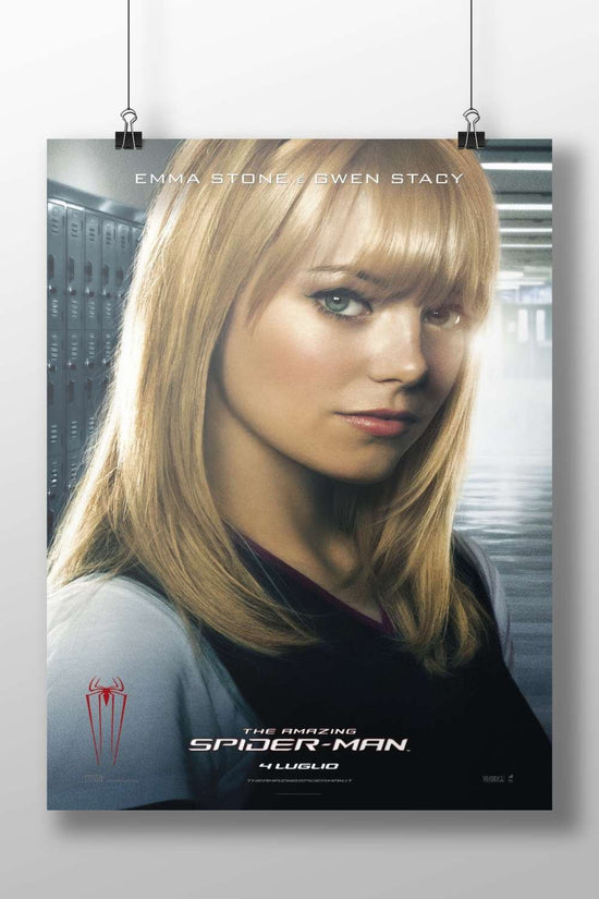 Gwen Stacy (portrayed by Emma Stone) from The Amazing Spider-Man franchise. Gwen Stacy - Iconic