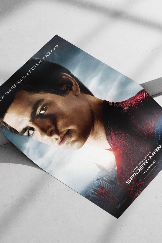 Andrew Garfield as Peter Parker in The Amazing Spider-Man franchise (confirmed by OCR text "SPIBER-MAIN"