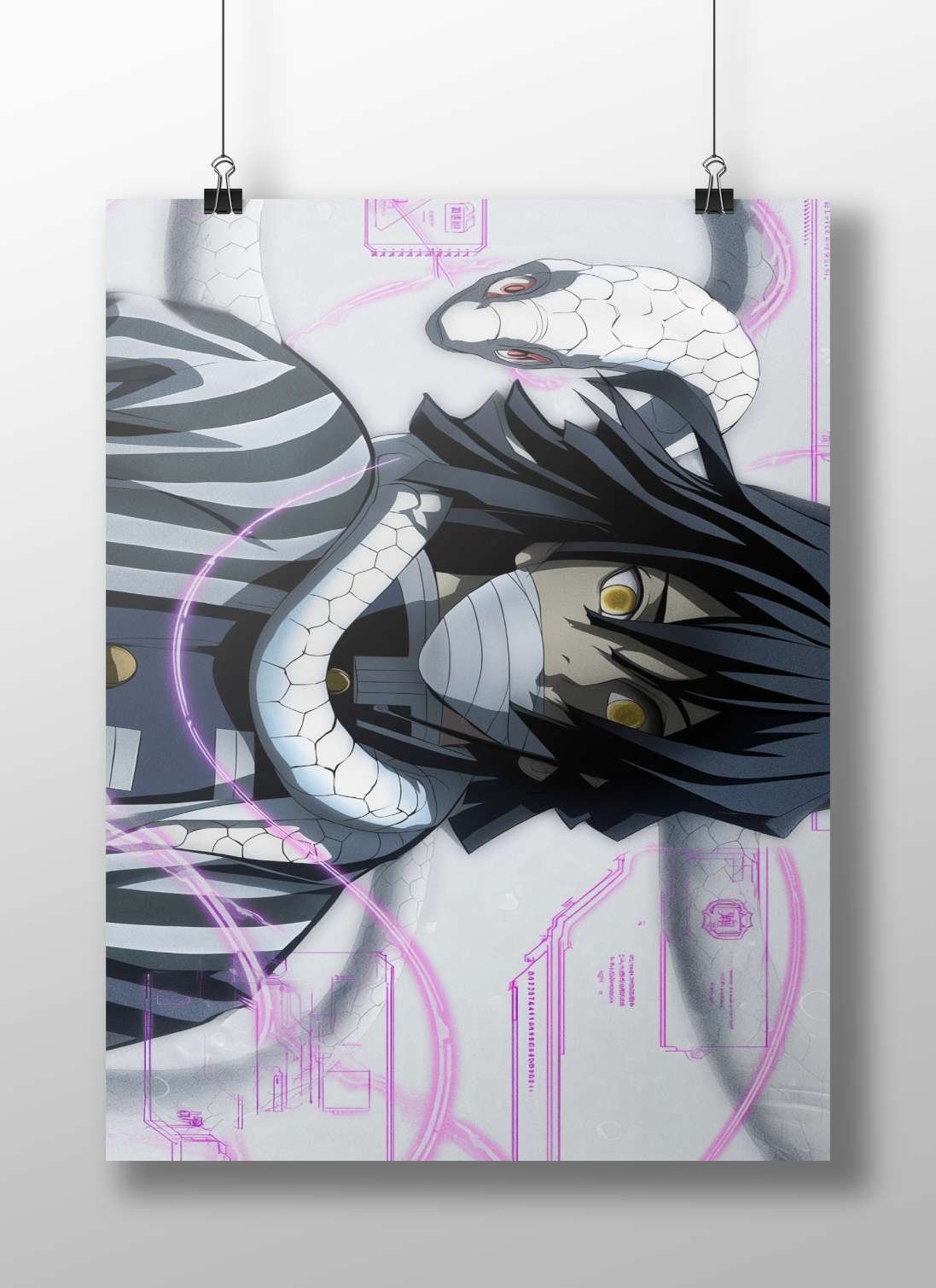 Tengen Uzui from Demon Slayer Main Subject: Tengen Uzui from Demon Slayer Matte BoizzBoard rigid print — Anime wall art