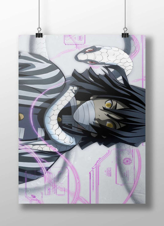 Tengen Uzui from Demon Slayer Main Subject: Tengen Uzui from Demon Slayer Matte BoizzBoard rigid print — Anime wall art