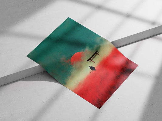 Unnamed Samurai Japanese Cultural Art Modern Digital Matte poster print — Anime wall art India | PosterBoizz