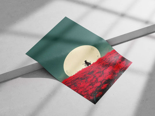 Samurai Main Subject: Samurai Matte poster print — Anime wall art India | PosterBoizz