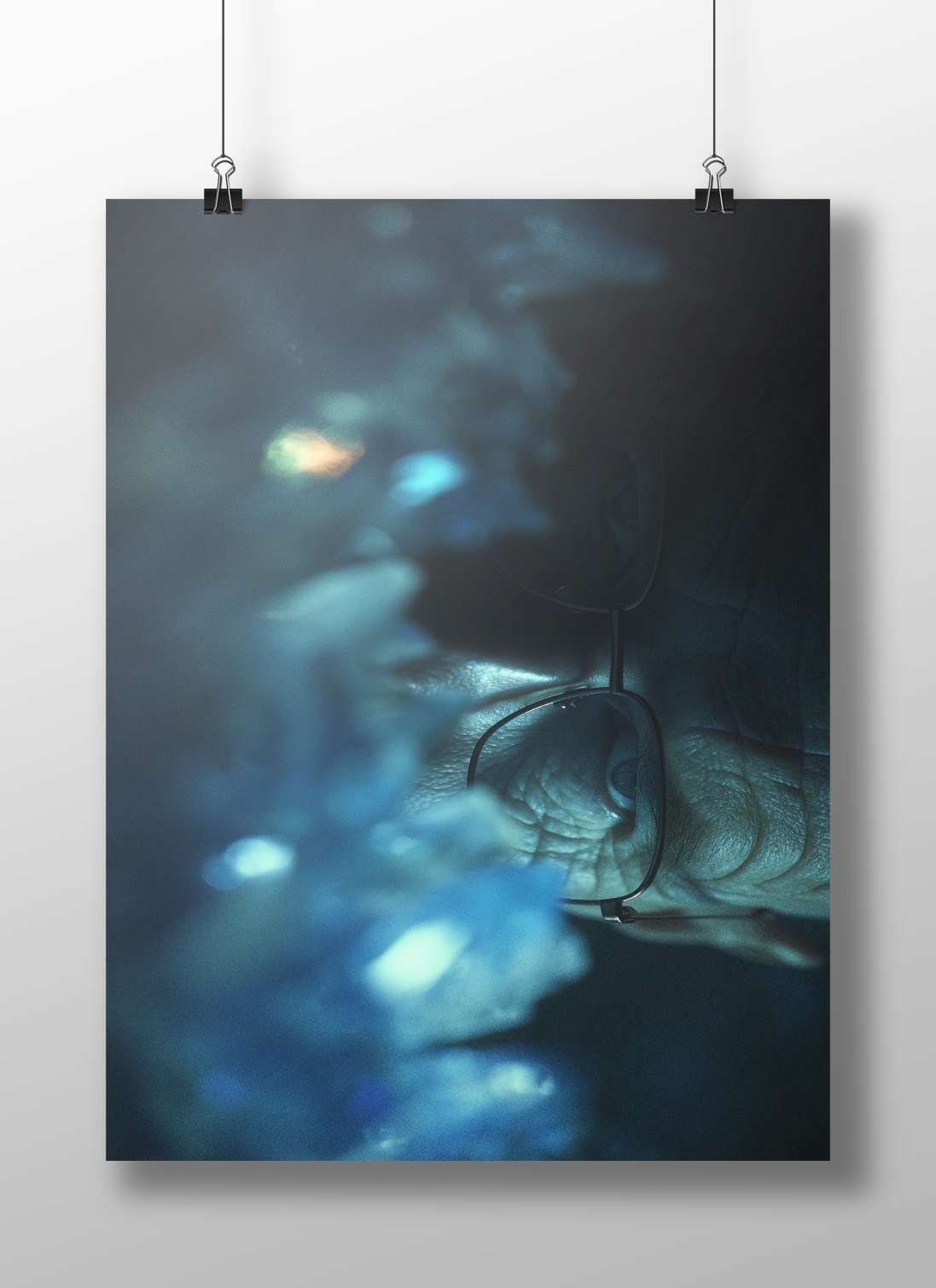 Human Face (with Glasses) Main Subject: Human Face (with Glasses) Matte BoizzBoard rigid print — Art wall art India |