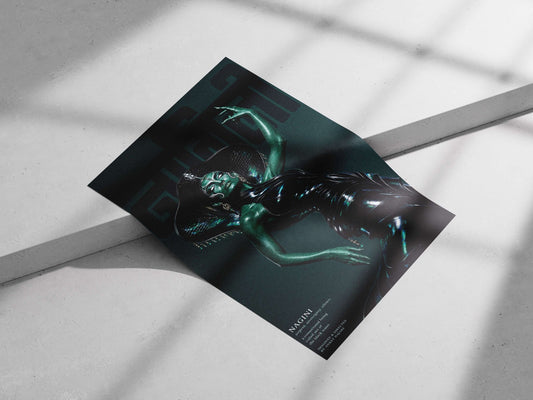 Nagini (mythological serpent deity) Main Subject: Nagini (mythological serpent deity) Matte poster print — Sanatan wall art