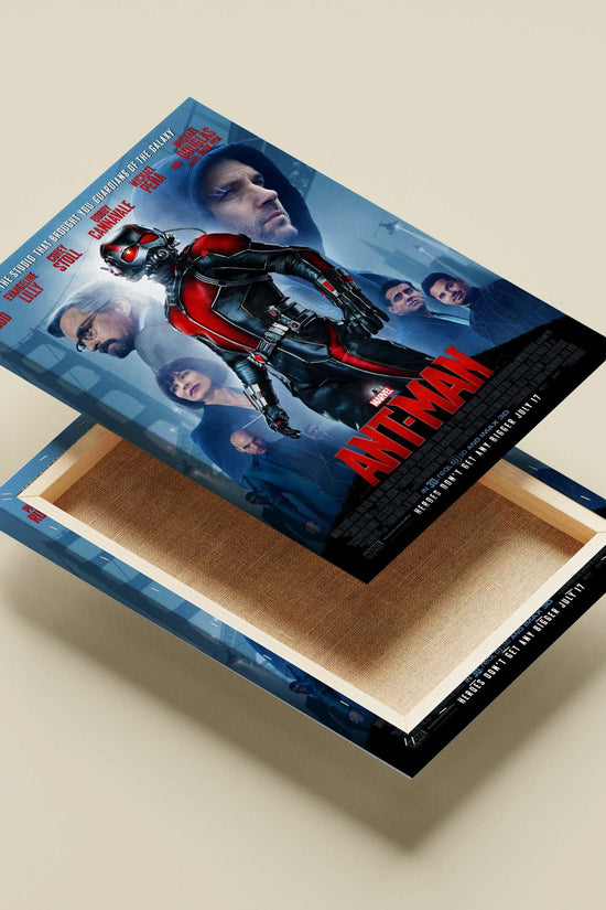The main subject is the Marvel Cinematic Universe film Ant-Man. Ant-Man Quantum Leap Poster