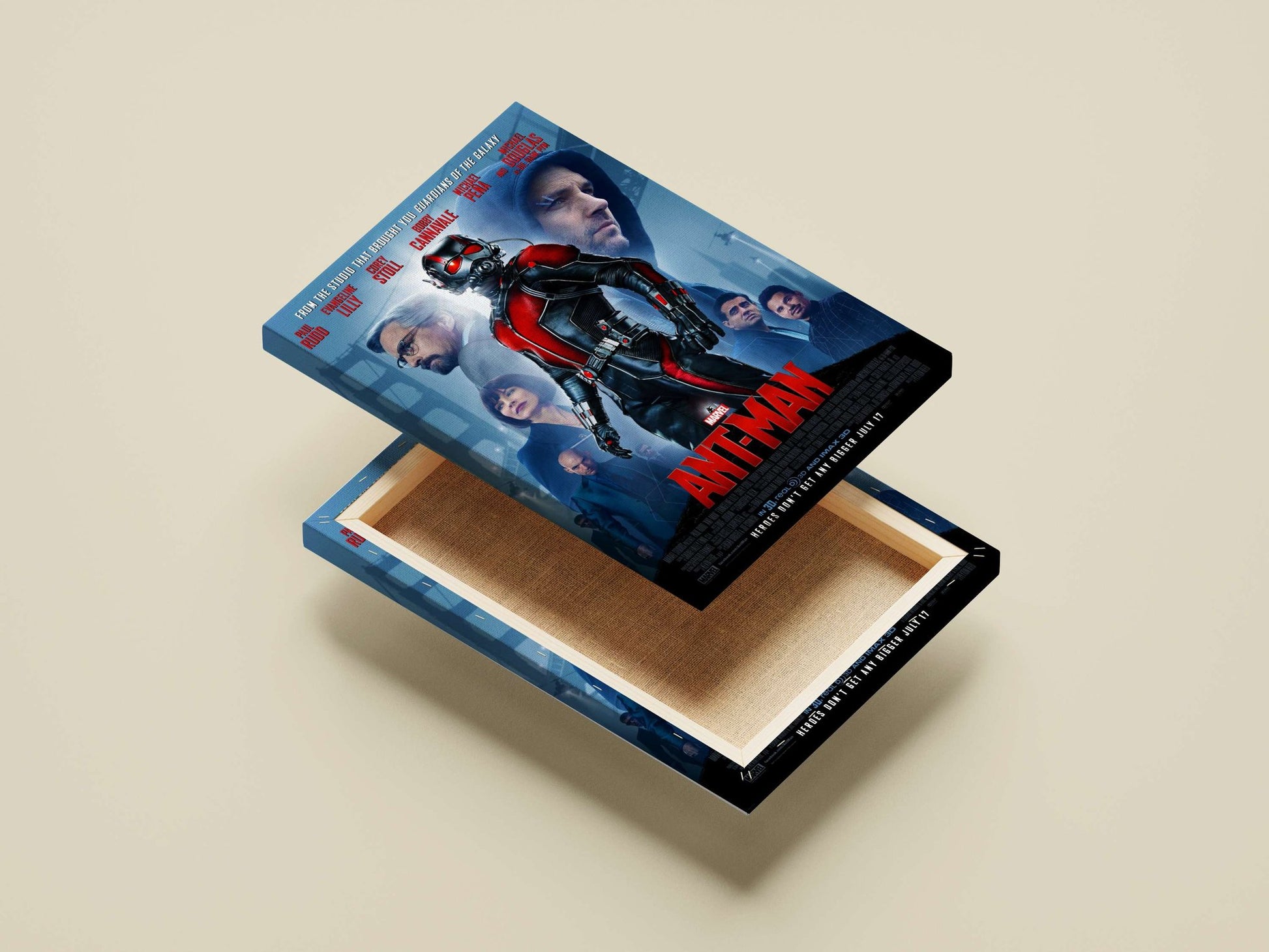 The main subject is the Marvel Cinematic Universe film Ant-Man. Ant-Man Quantum Leap Poster